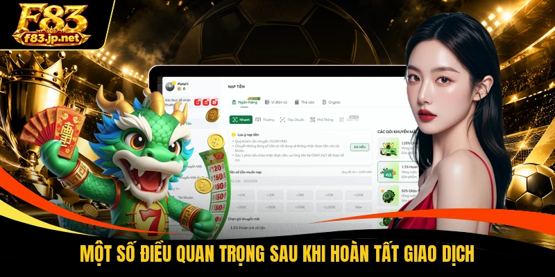 Một số điều quan trọng sau khi hoàn tất giao dịch